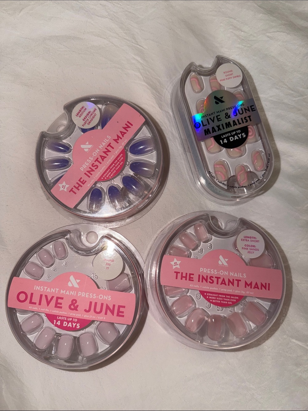 Olive & June -The Instant Mani Press-On Nails - Pink & Lavender Assortment